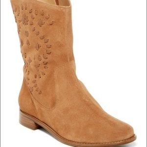 Jack Rogers Kaitlin Stitched Boot Suede Lthr 8.5